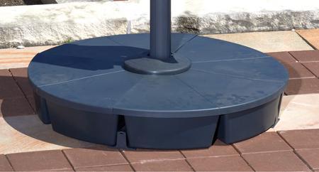 lot 123 image: Blue Wave Santorini II Cantilever BROWN Umbrella Base with Four Sections, Model NU6000