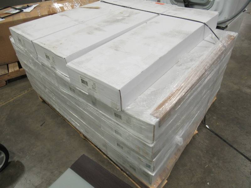 lot 21 image: 19 Cases of Home Decorators Collection Hand Scraped Strand Woven Tacoma 38 in. T x 5-15 in. W x 36.02 in. L Engineered Click Bamboo Flooring