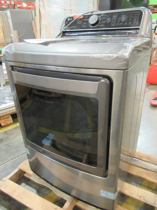 lot 33 image: LG 7.3-cu ft Gas Dryer (Graphite Steel) ENERGY STAR DLG7201VE - DAMAGED DRUM WONT SPIN.