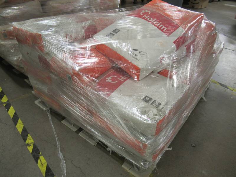 lot 92 image: Pallet (21 bags) Holcim 70.5 lbs Holcim Masonary Type N Cement, Model Unknown.