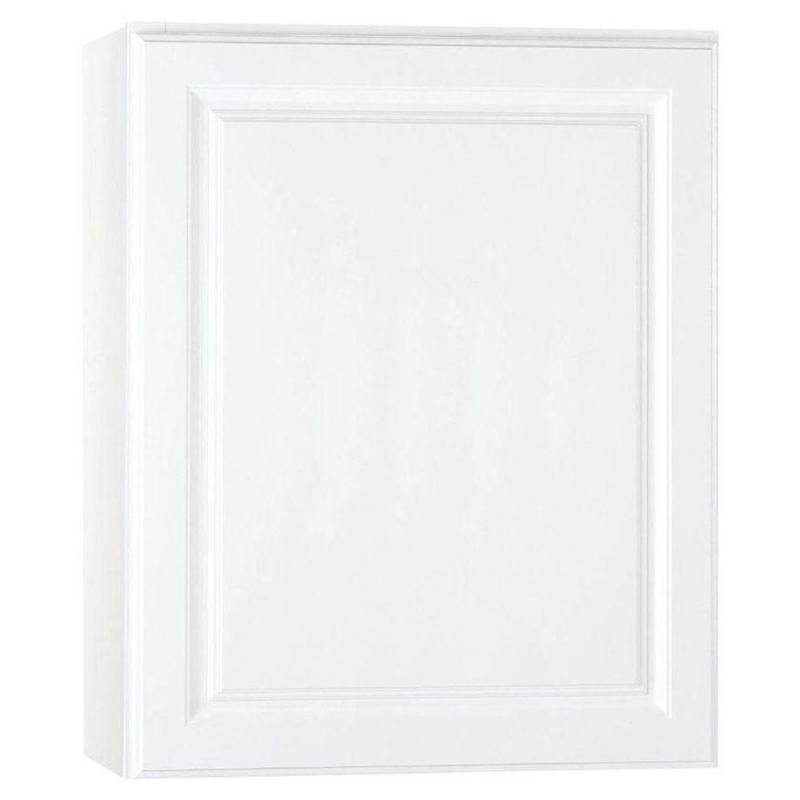 lot 136 image: Hampton Bay Assembled 24x30x12 in. Wall Kitchen Cabinet in Satin White, Model KW2430-SW.
