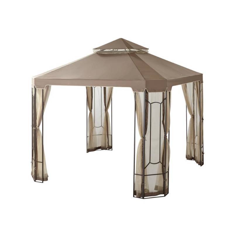 lot 163 image: Hampton Bay 10 ft. x 10 ft. Cottleville Gazebo, Model GFS00744A