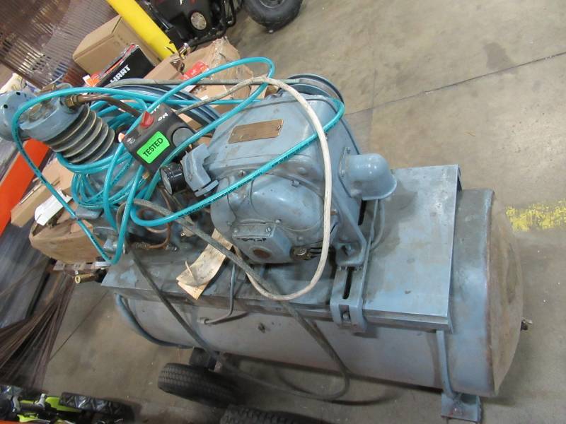 lot 39A image: GE Vintage Air Compressor for Restoration or Parts.