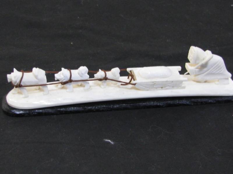 Carved Dog Sled