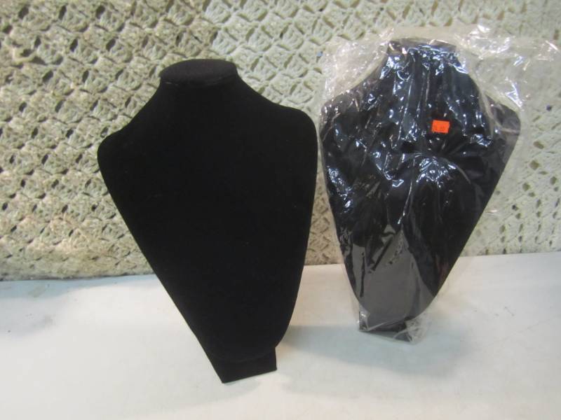 lot 57 image: Lot of 2 - 12.5 Tall Necklace Disp...