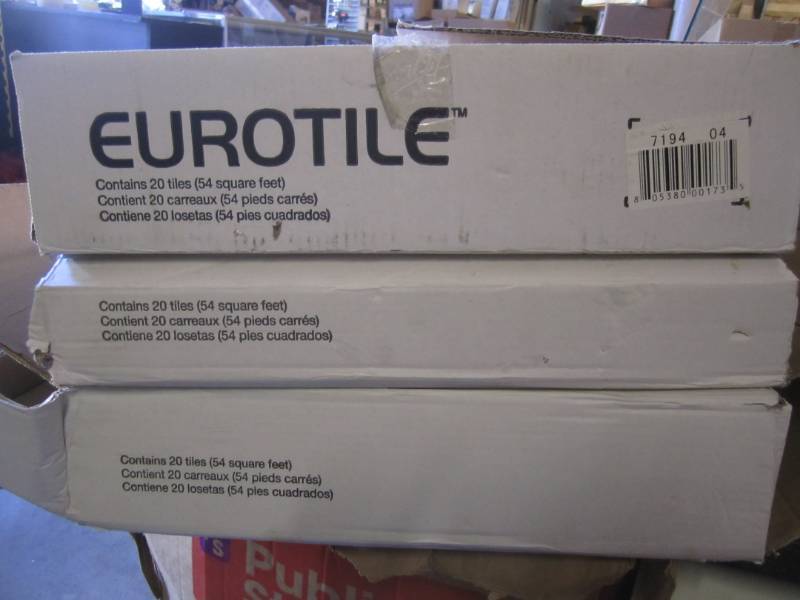 lot 61 image: 3 Boxes of Misc 20 x 20 Carpet Ti...