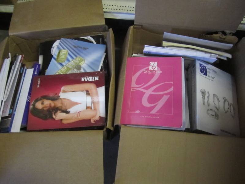 lot 64 image: 2 Boxes Full of Jewelry BooksCatal...