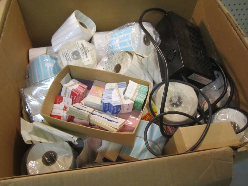 lot 66 image: Box Full of Printer Labels, Retail ...