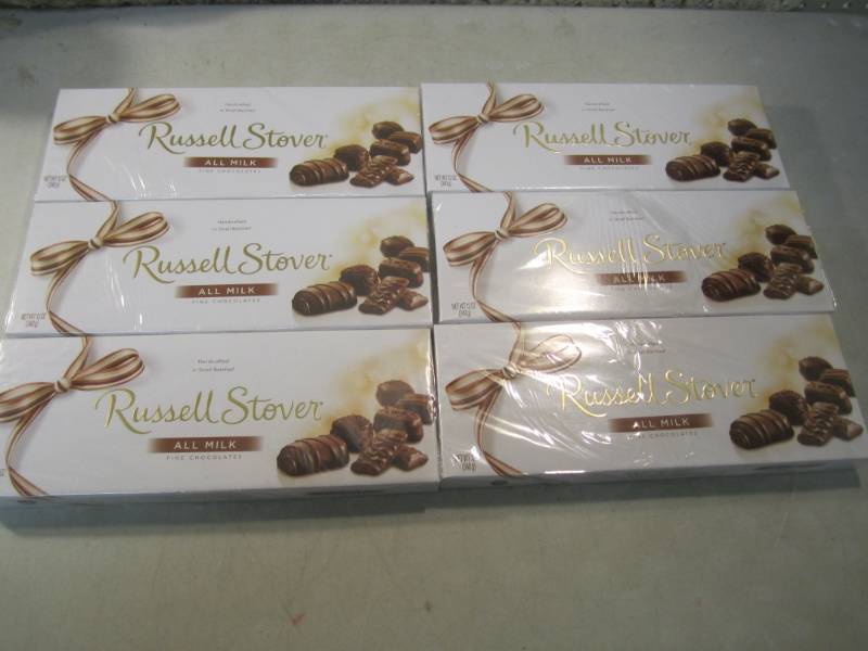 lot 108 image: 6 Boxes of Russell Stover Fine Choc...