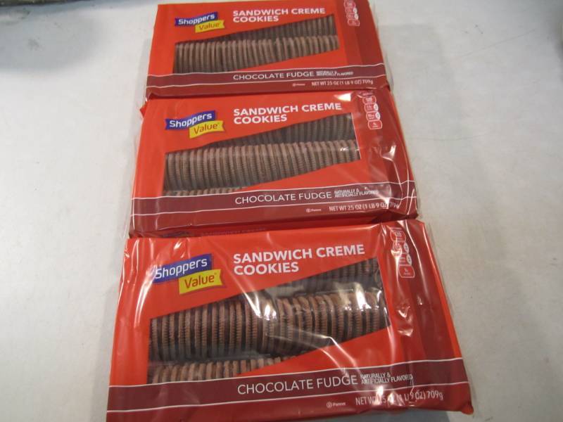 lot 121 image: 3 Packs of Sandwich Creme Cookies C...