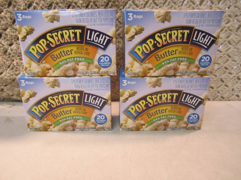 lot 133 image: 4 Boxes of Pop-Secret Light Butter ...