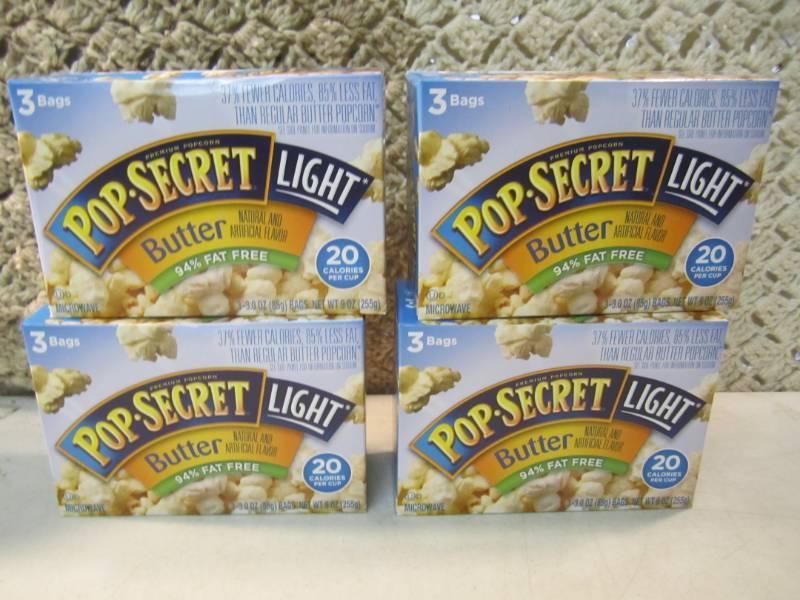 lot 134 image: 4 Boxes of Pop-Secret Light Butter ...