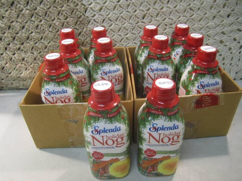 lot 155 image: 12 Bottles of Splenda Holiday Nog B...
