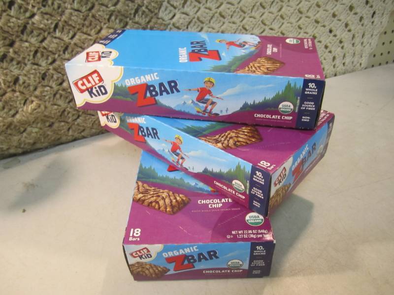 lot 176 image: 3 Boxes of Organic Z Bars Chocolate...