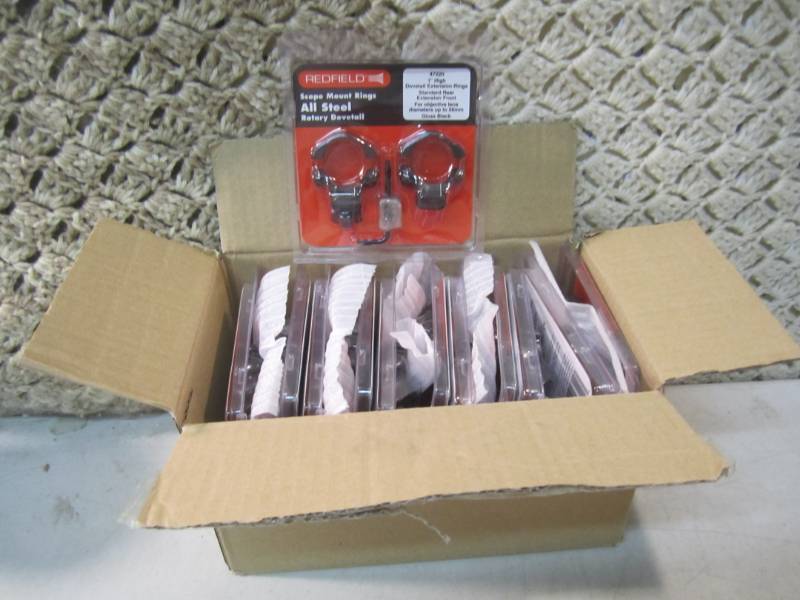 lot 214 image: Case of 12 RedField Scope Mount Rin...