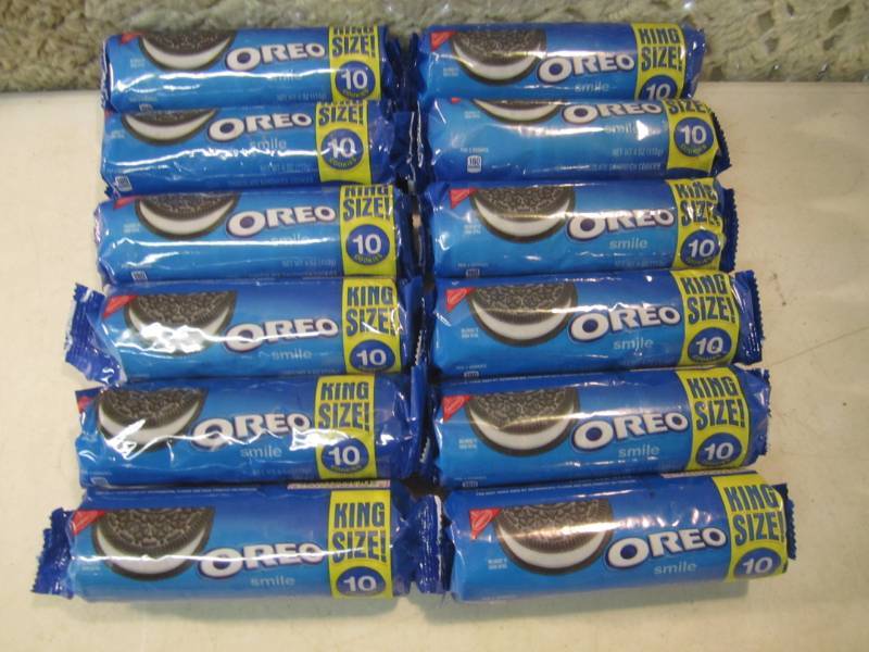 lot 238 image: 12 King Size Packs of Oreo Cookies ...