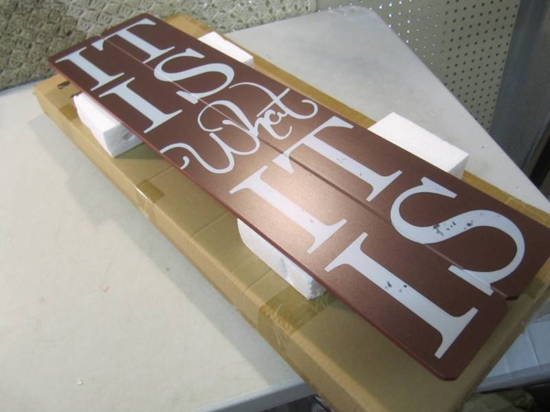 lot 248 image: It Is What It Is Wood Wall Plaque 3...