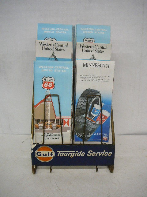 lot 16 image: Vintage Service Station Maps and Rack