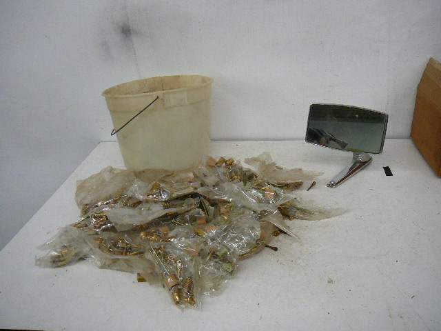 lot 34 image: Vintage Carburetor Parts & Mirror