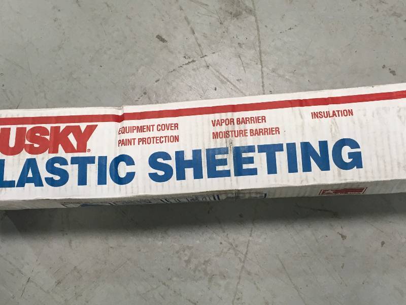 lot 2 image: HUSKY CF03083C 100 ft. x 8 ft. 4 in. Clear 3 mil Plastic Sheeting - HUSKY, CF03083C not used