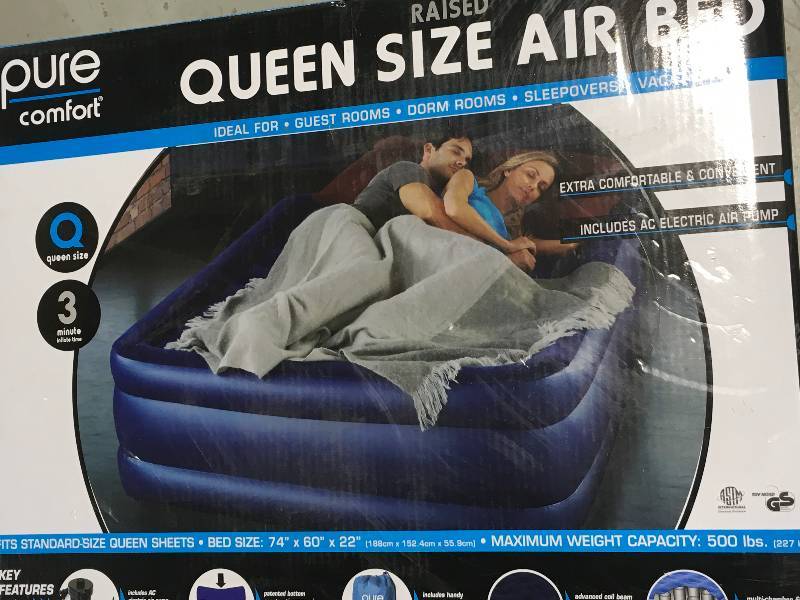 lot 6 image: Pure Comfort Queen Size Raised Air Mattress