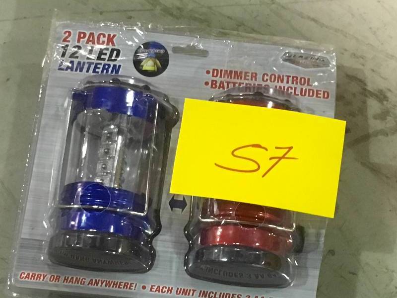 lot 57 image: 2-pack LED pop-up Camping Lantern Battery Operated Collapsible Light for outdoor