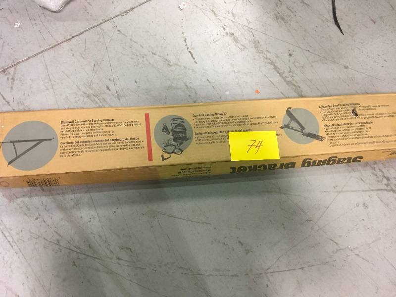 lot 74 image: Qual Craft 2300 Bracket Staging Side Wall Stl open box not used
