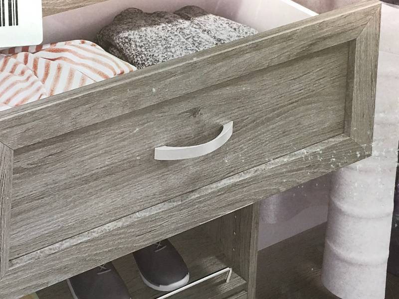 lot 5 image: ClosetMaid Style 10 in. H x 25 in. W Coastal Teak Melamine Shaker Drawer Kit for 25 in. W Tower