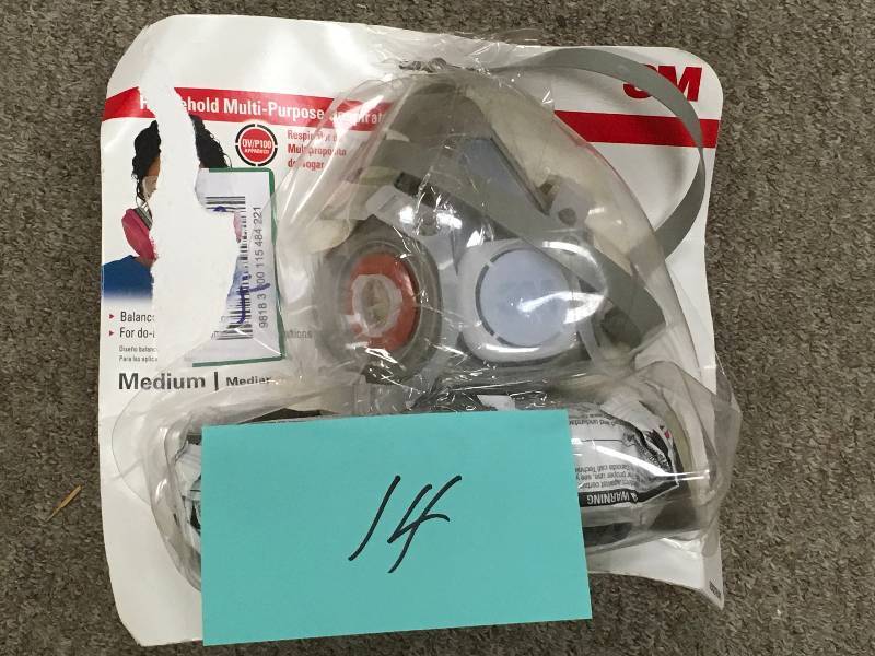 lot 14 image: 3M 65021HA1-C Household Multi-Purpose Respirator open box not used
