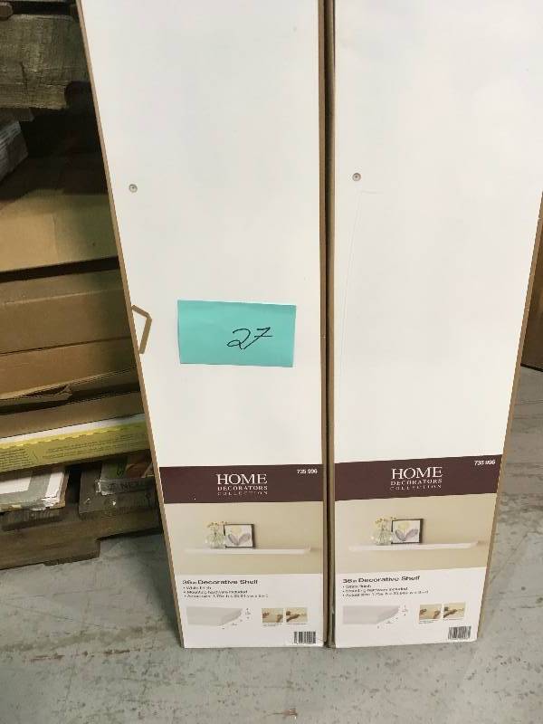lot 27 image: Home Decorators Collection 36 in. Floating Shelf, White