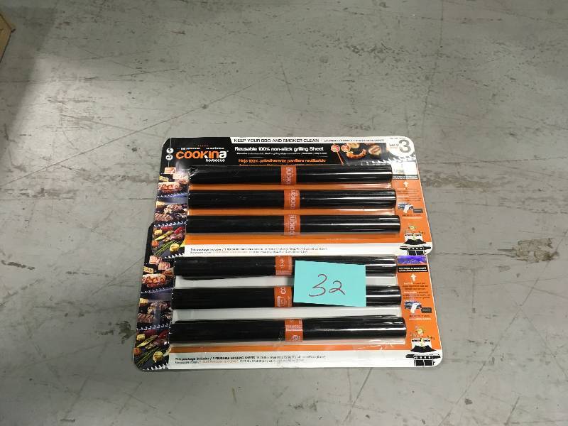lot 32 image: Set of 3 Cookina non stick Grilling Sheets reusable 15.75 by 19.68 in LOT OF 2 New