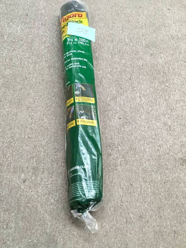lot 58 image: Vigoro 3 ft. x 100 ft. Polyethylene Weed Barrier Landscape Fabric