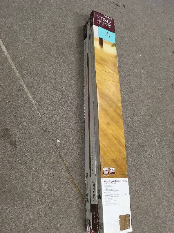 lot 81 image: Home Decorators Collection Antique Brushed Hickory 6 in. x 48 in. Luxury Vinyl Plank Flooring (19.39 sq. ft.  case)  LOT OF 2 CASES not used