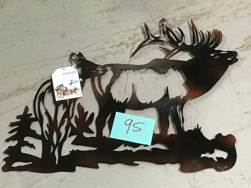 lot 95 image: Elk Metal Wall Art new