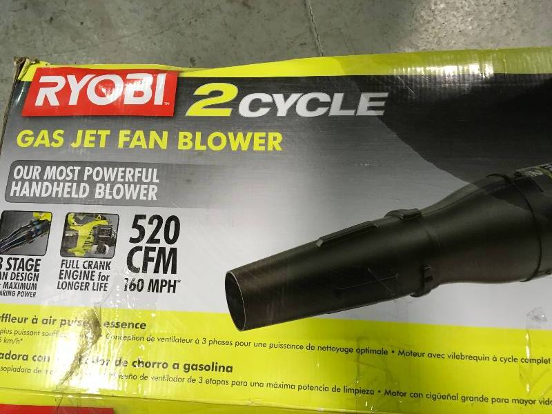 lot 67 image: Ryobi 160 MPH 520 CFM 25cc Gas Jet Fan Blower  Used in good working cond.