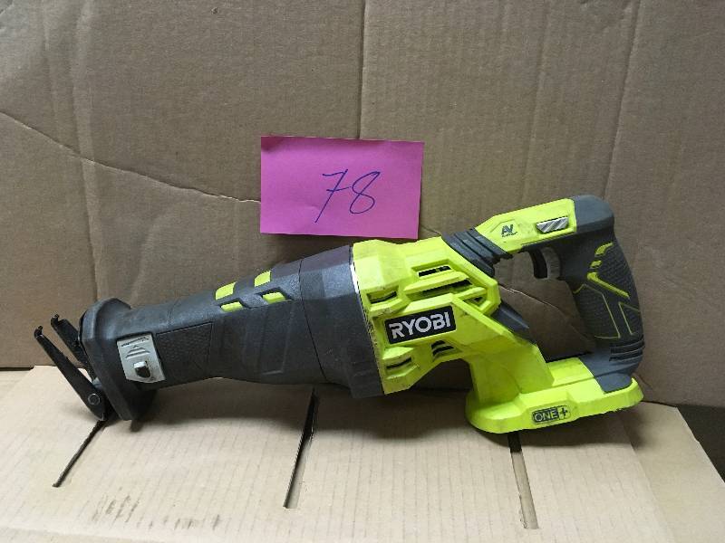 lot 78 image: Ryobi 18-Volt ONE Cordless Reciprocating Saw (Tool-Only)  In good condition.