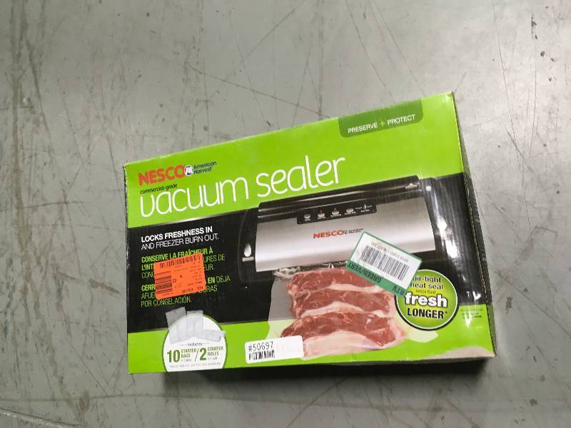 lot 95 image: Nesco Vacuum Sealer with Bag Cutter not used