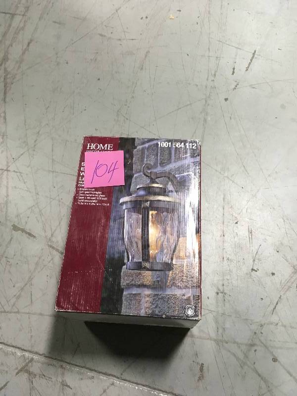 lot 104 image: Home Decorators Collection McCarthy 1-Light Bronze Outdoor Wall Mount new