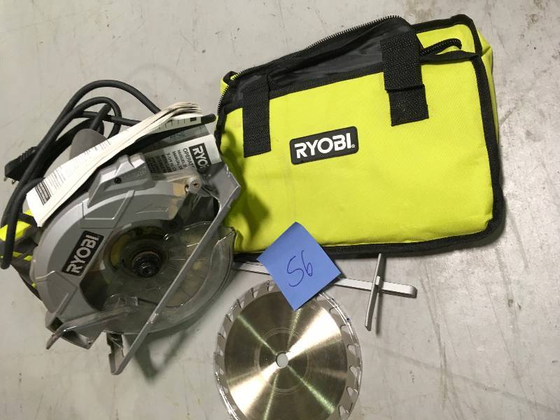lot 56 image: Ryobi  15 Amp 7-14 in. Circular Saw with Laser used in working condition
