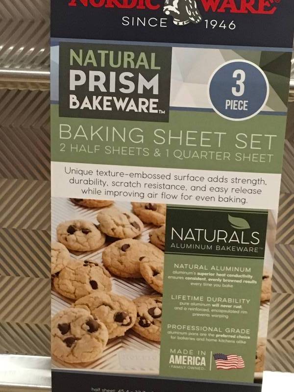 lot 79 image: Nordic Ware 3PC Prism Aluminum Baking Sheets new