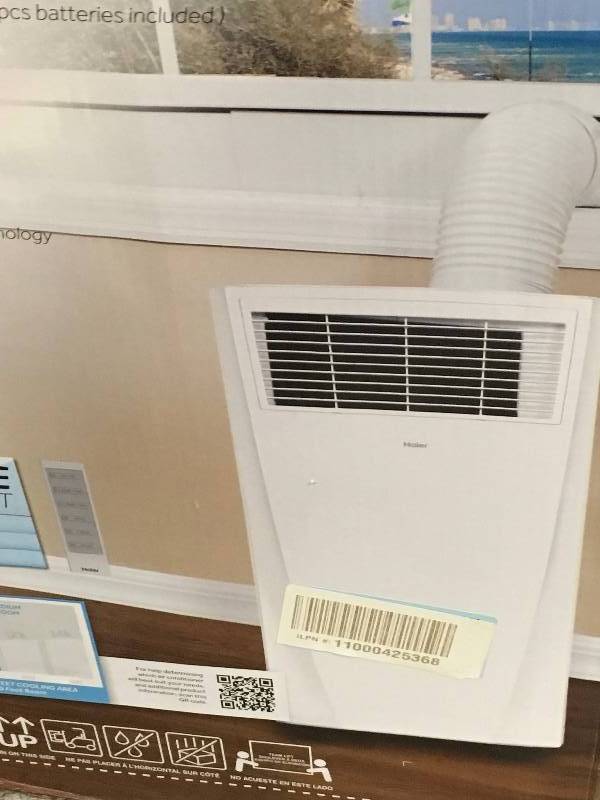 lot 96 image: Haier HPB10XCR 10000 BTU Portable Air Conditioner open box