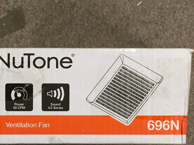 lot 99 image: NuTone 50 CFM WallCeiling Mount Bathroom Exhaust Fan noy used