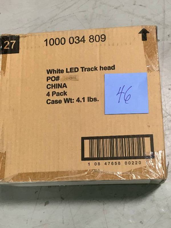 lot 46 image: Case of 4 pack Hampton Bay White LED Track Lighting Head not used