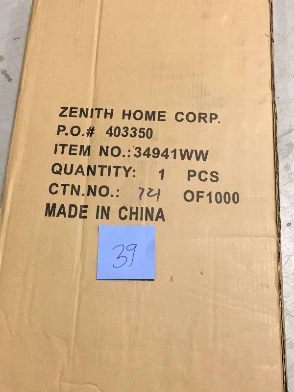 lot 39 image: Zenna Home 34941WW NeverRust Aluminum Hoop Shower Curtain Rod for Claw Foot Tubs White not used