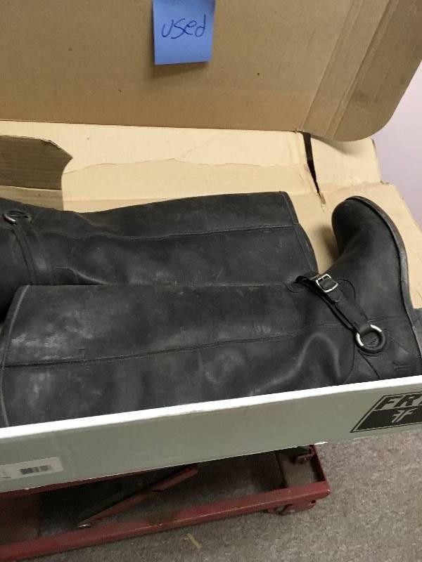 lot 73 image: FRYE Womens Phillip Ring Tall Boot - Black Sz 8  USED