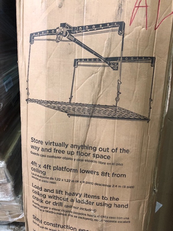 lot 104 image: Racor 250 lb. HeavyLift Ceiling Mount Storage Platform