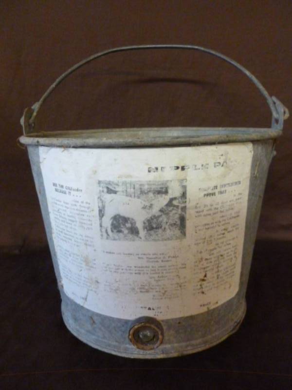 Vintage Galvanized Steel Pail