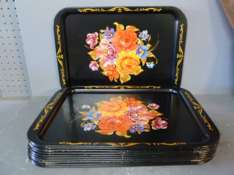 Vintage Metal Serving Trays