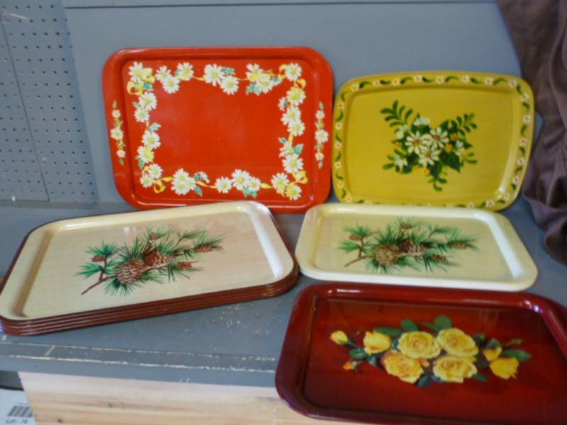 Vintage Metal Serving Trays