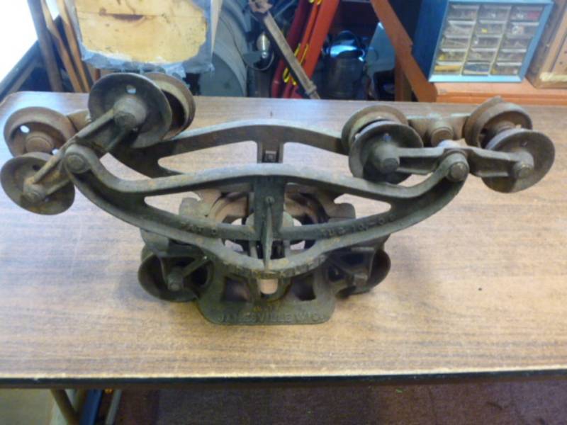 Antique Cast Iron Barn Trolley